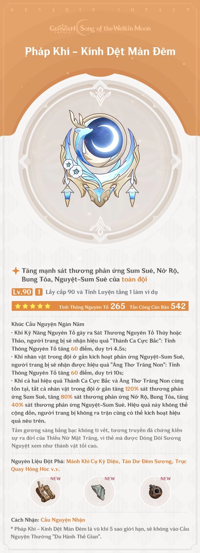 Nguyên liệu nâng cấp Kính Dệt Màn Đêm