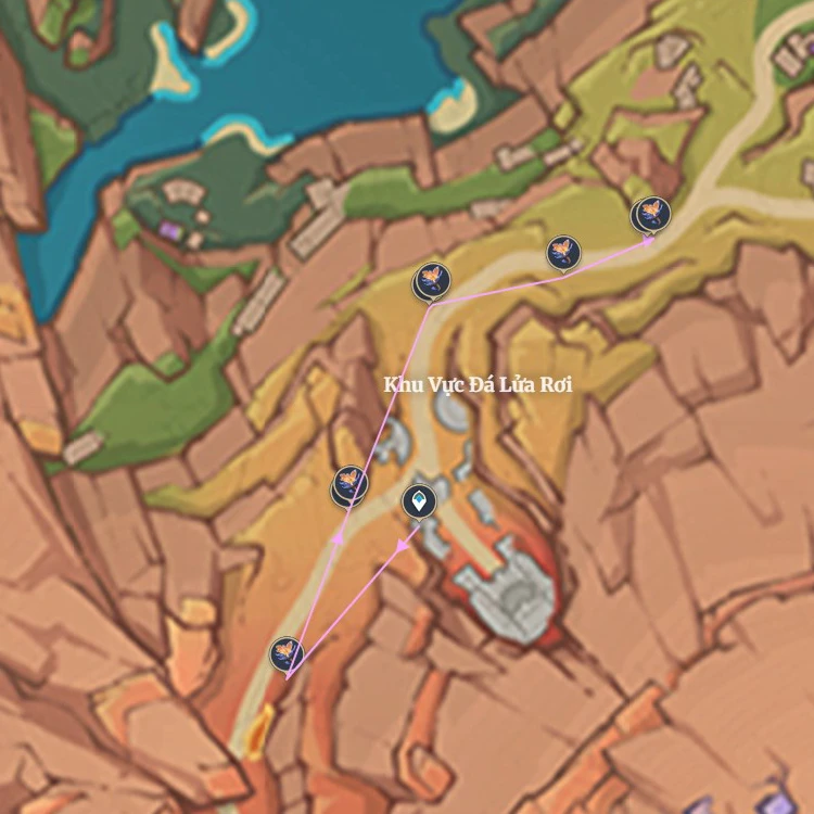 Vị trí thu thập Lá Rạn Vân Đá trong Genshin Impact