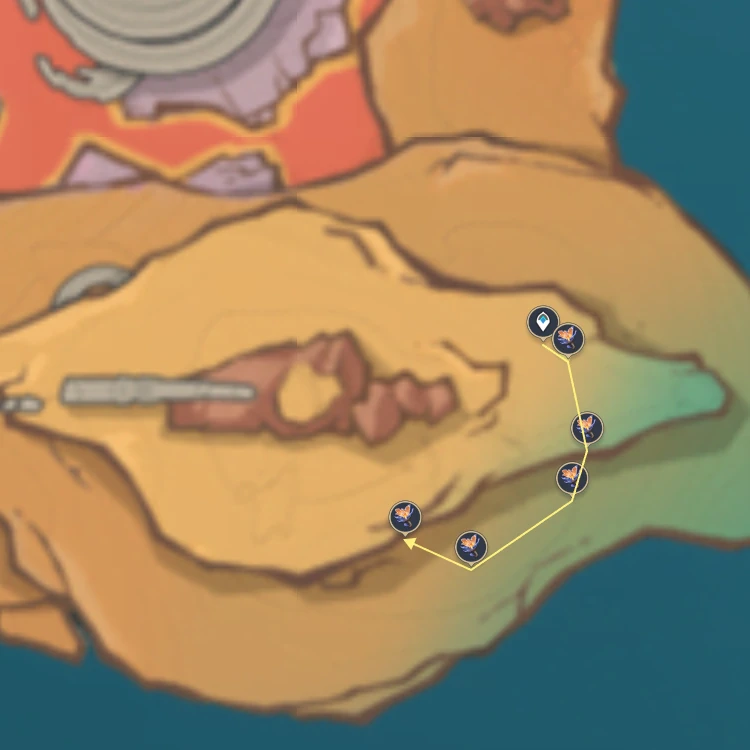 Vị trí thu thập Lá Rạn Vân Đá trong Genshin Impact