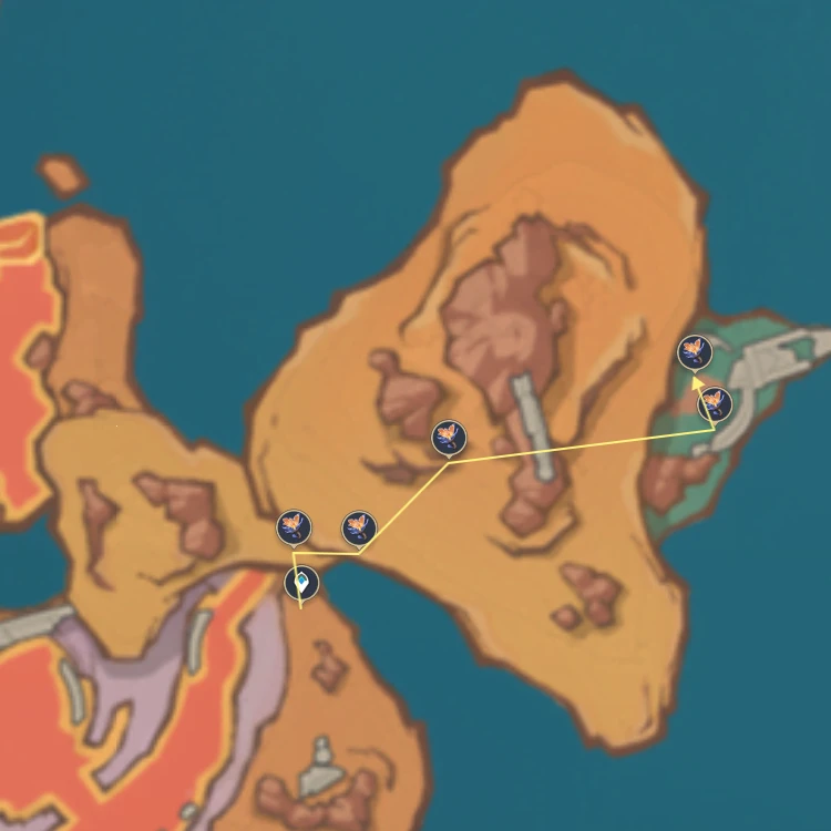 Vị trí thu thập Lá Rạn Vân Đá trong Genshin Impact