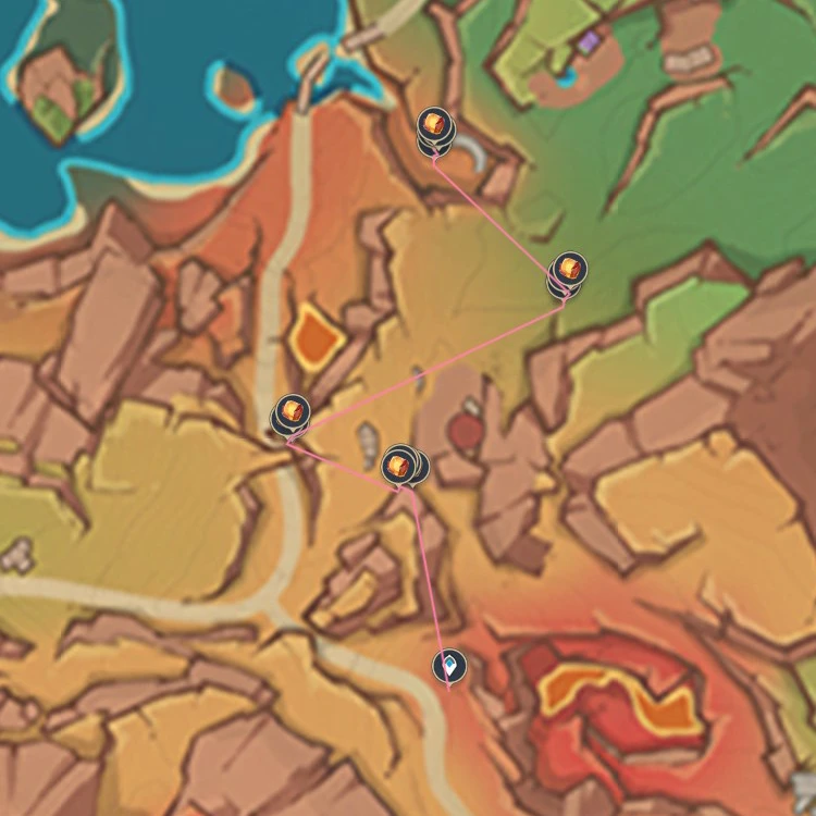 Vị trí thu thập Lưu Lân Thạch trong Genshin Impact