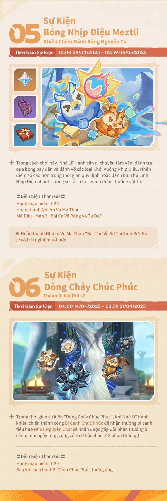 Danh sách sự kiện Genshin Impact phiên bản 5.5 kỳ 2