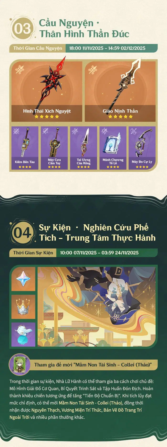 Danh sách sự kiện phiên bản Luna II kỳ 2