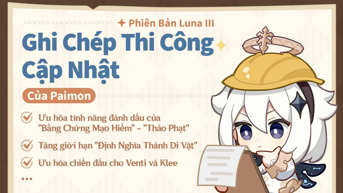 Chi tiết ưu hóa của Genshin Impact phiên bản Luna III