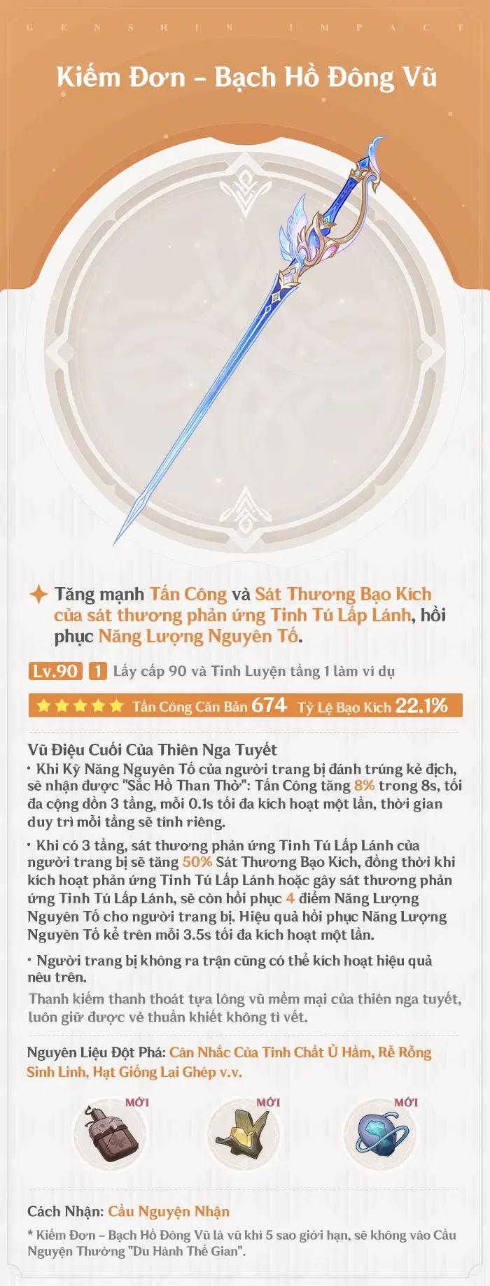Kiếm Đơn – Bạch Hồ Đông Vũ