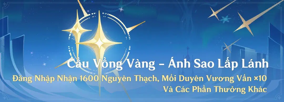 Hướng dẫn sự kiện Cầu Vồng Vàng - Ánh Sao Lấp Lánh